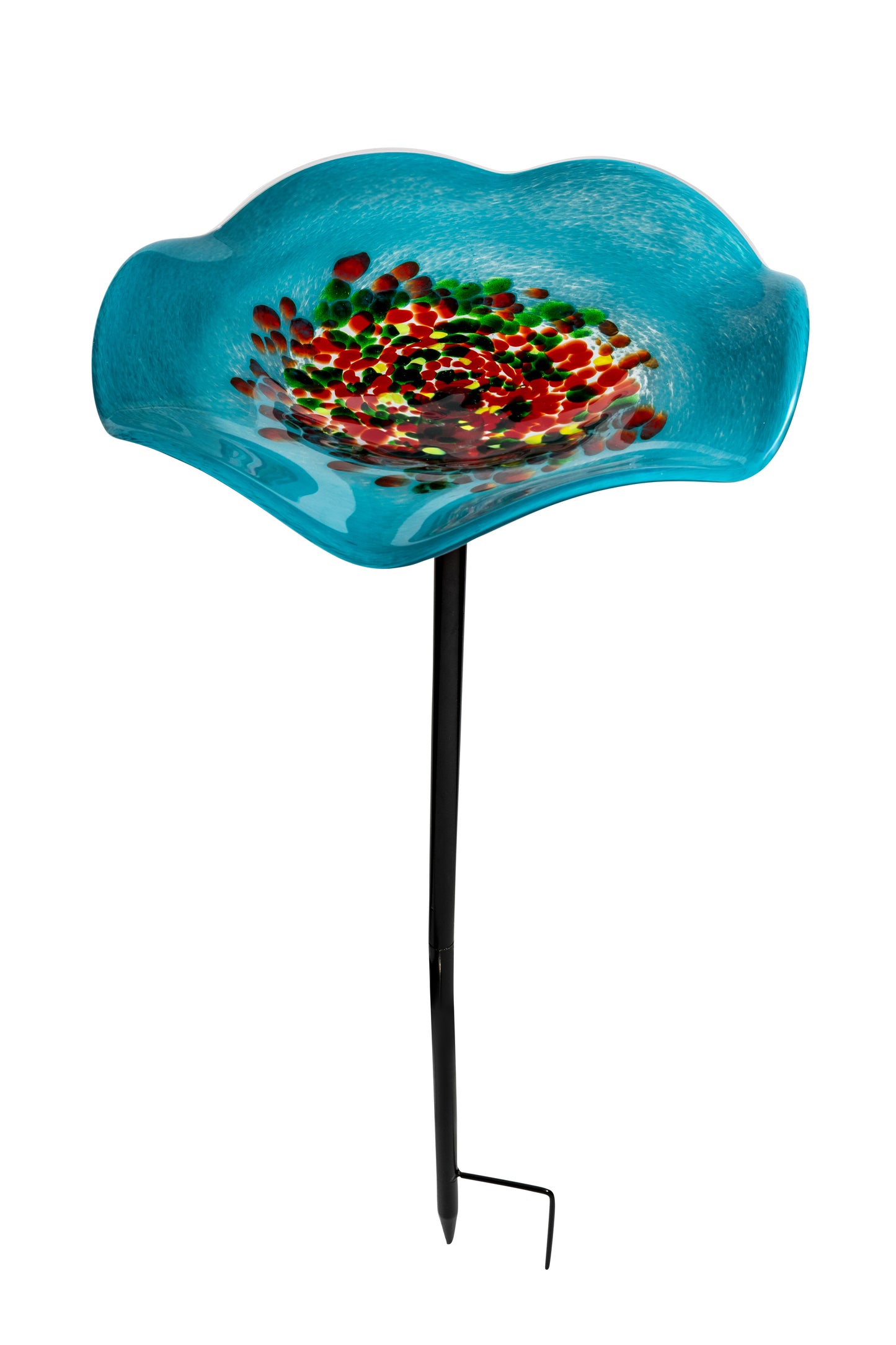 Large Art Glass Bee drinking/Bird Bath/ Sun Catcher Stake