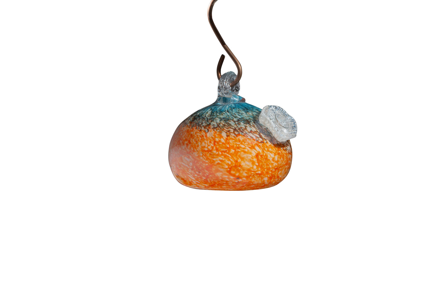 Handblown Art Glass Humming Bird Feeder Free shipping