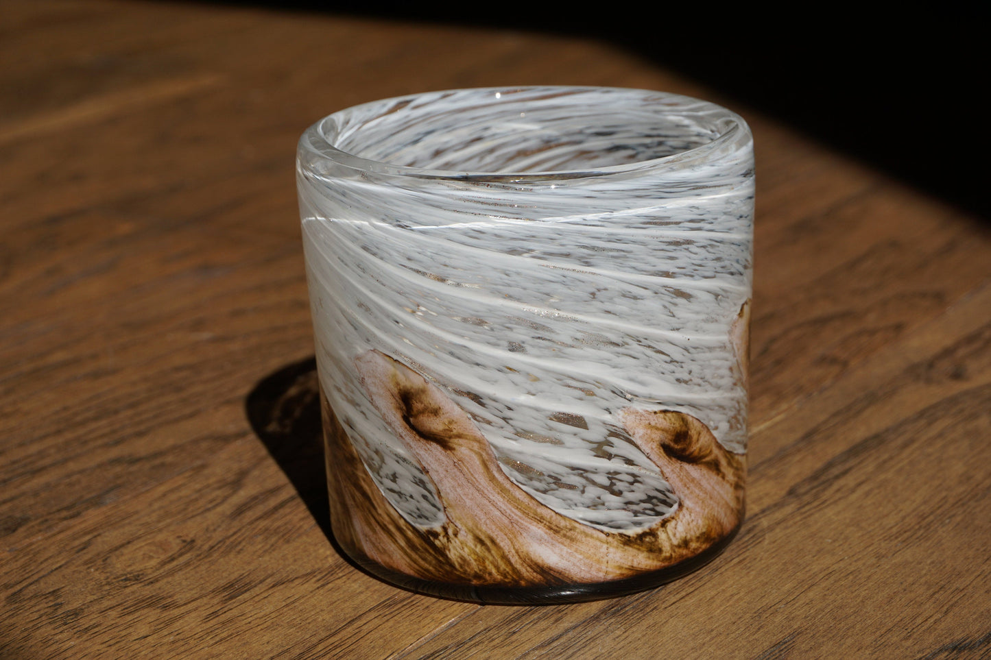 Free US Shipping~ Set of 2, 4.5" Succulent Planter, Handblown Art Glass Planter Wave Collection