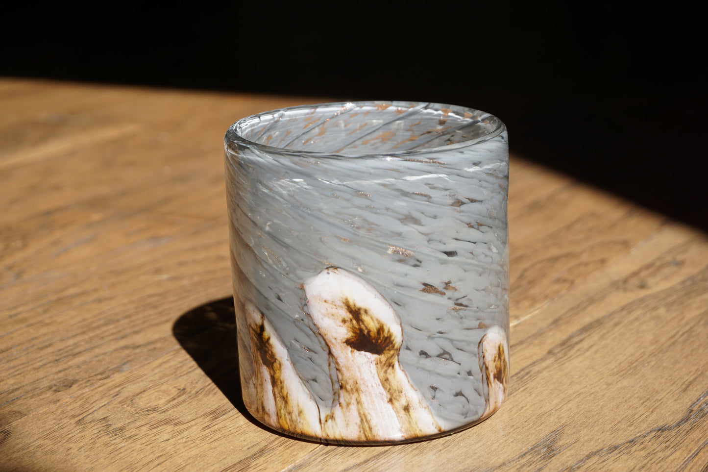 Free US Shipping~ Set of 2, 4.5" Succulent Planter, Handblown Art Glass Planter Wave Collection