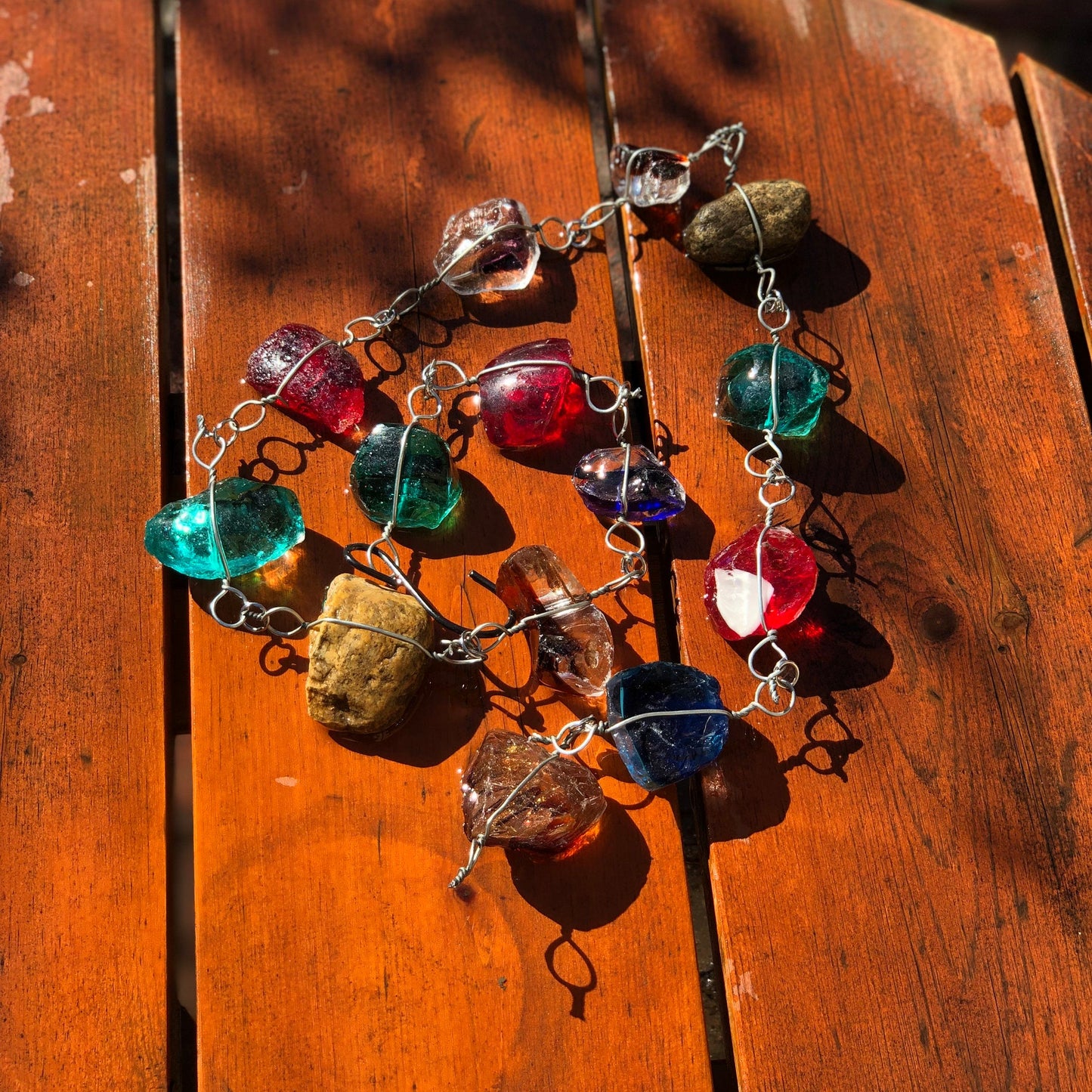 Art Glass Rock Rain Chain