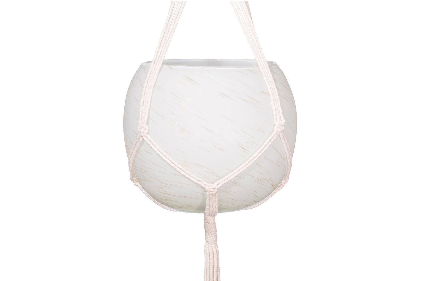 8" Artistic Planter, Handblown Art Glass Succulent Rose Ball/Planter/Vase/Candle holder, Pearl White w Gold Dust,