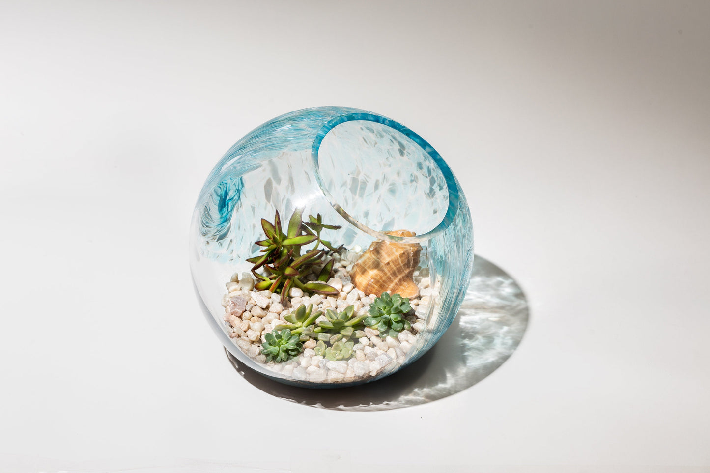 Handblown Art Glass Terrarium / Candle Holder