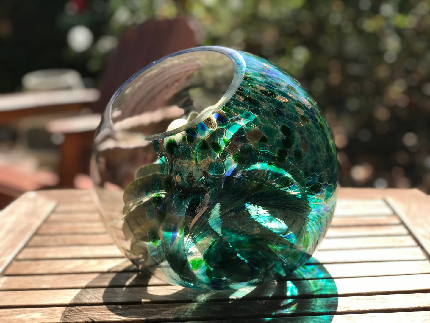 Handblown Art Glass Terrarium / Candle Holder