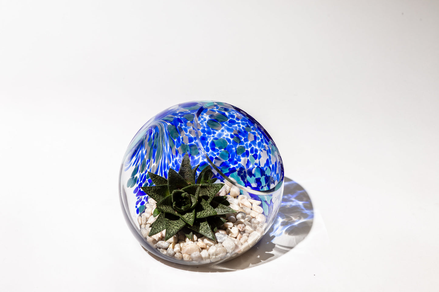 Handblown Art Glass Terrarium / Candle Holder