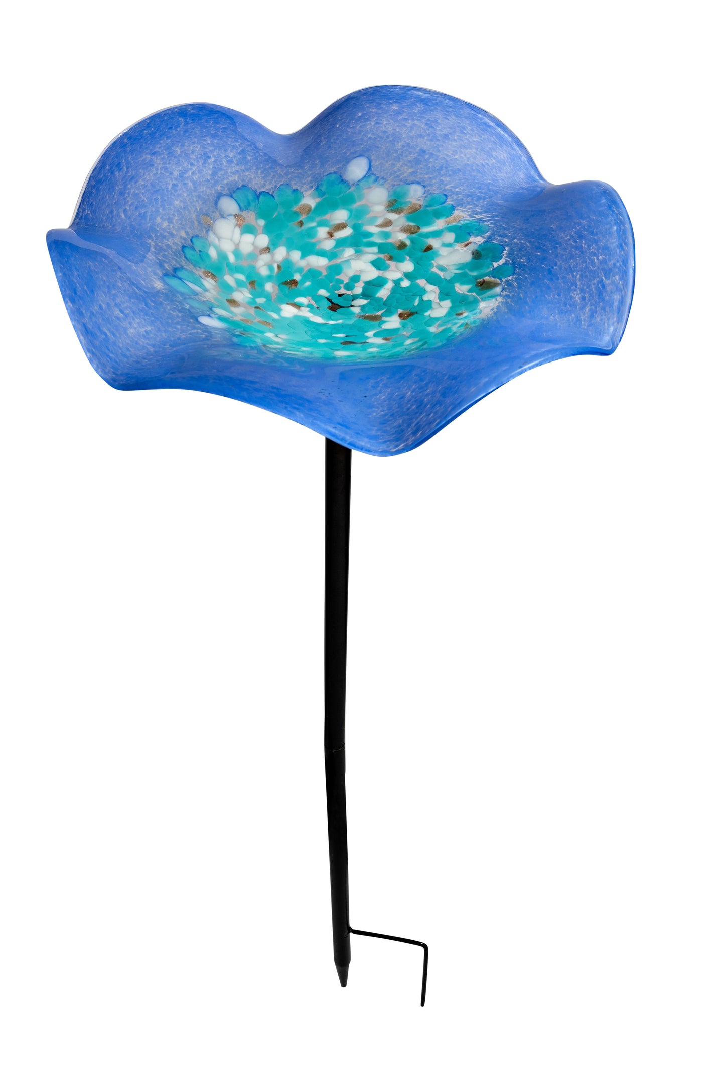 Large Art Glass Bee drinking/Bird Bath/ Sun Catcher Stake