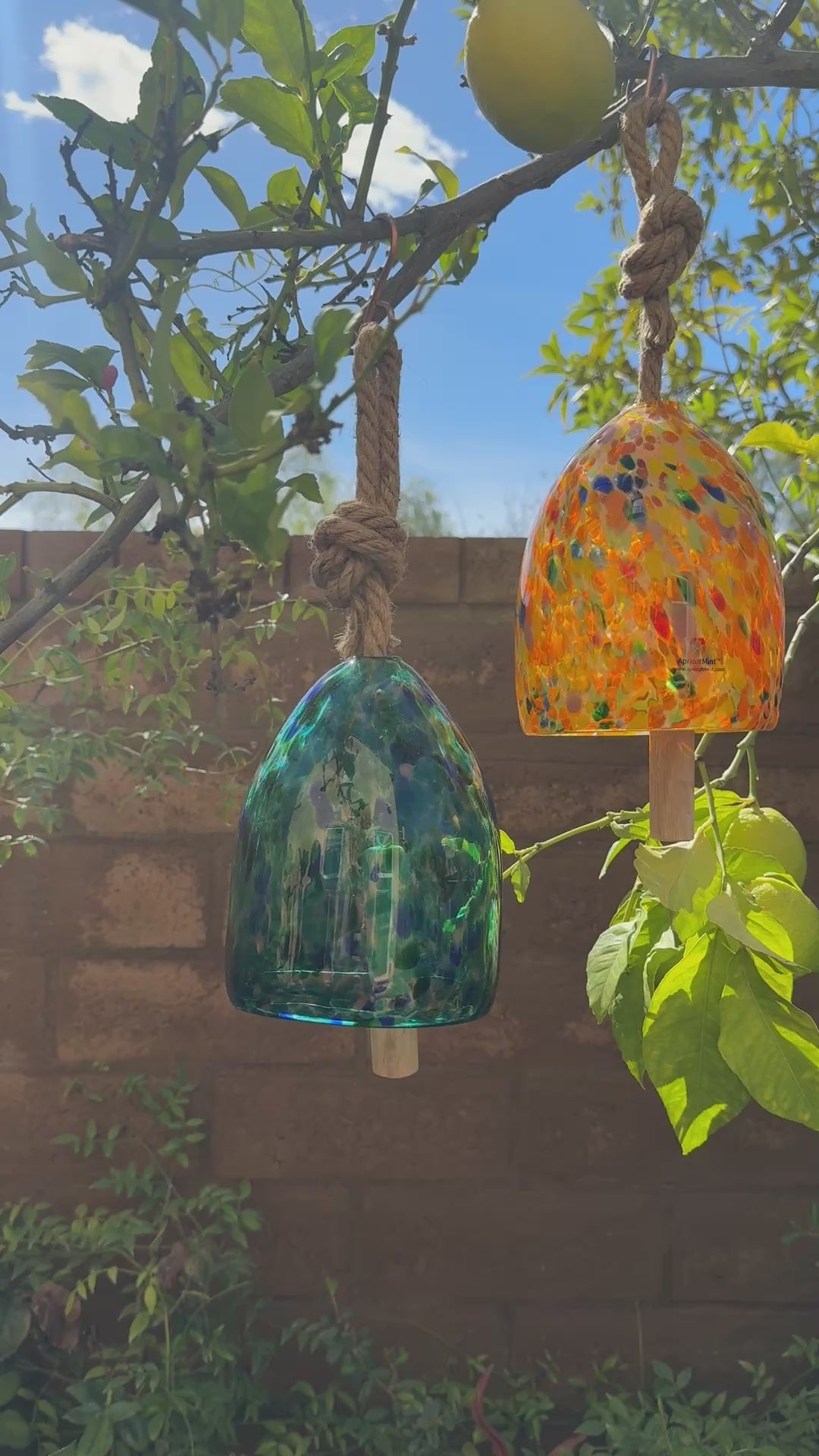 Handmade Art Glass Bell/Buoy Chimes / Hanging Decor Sun Catcher