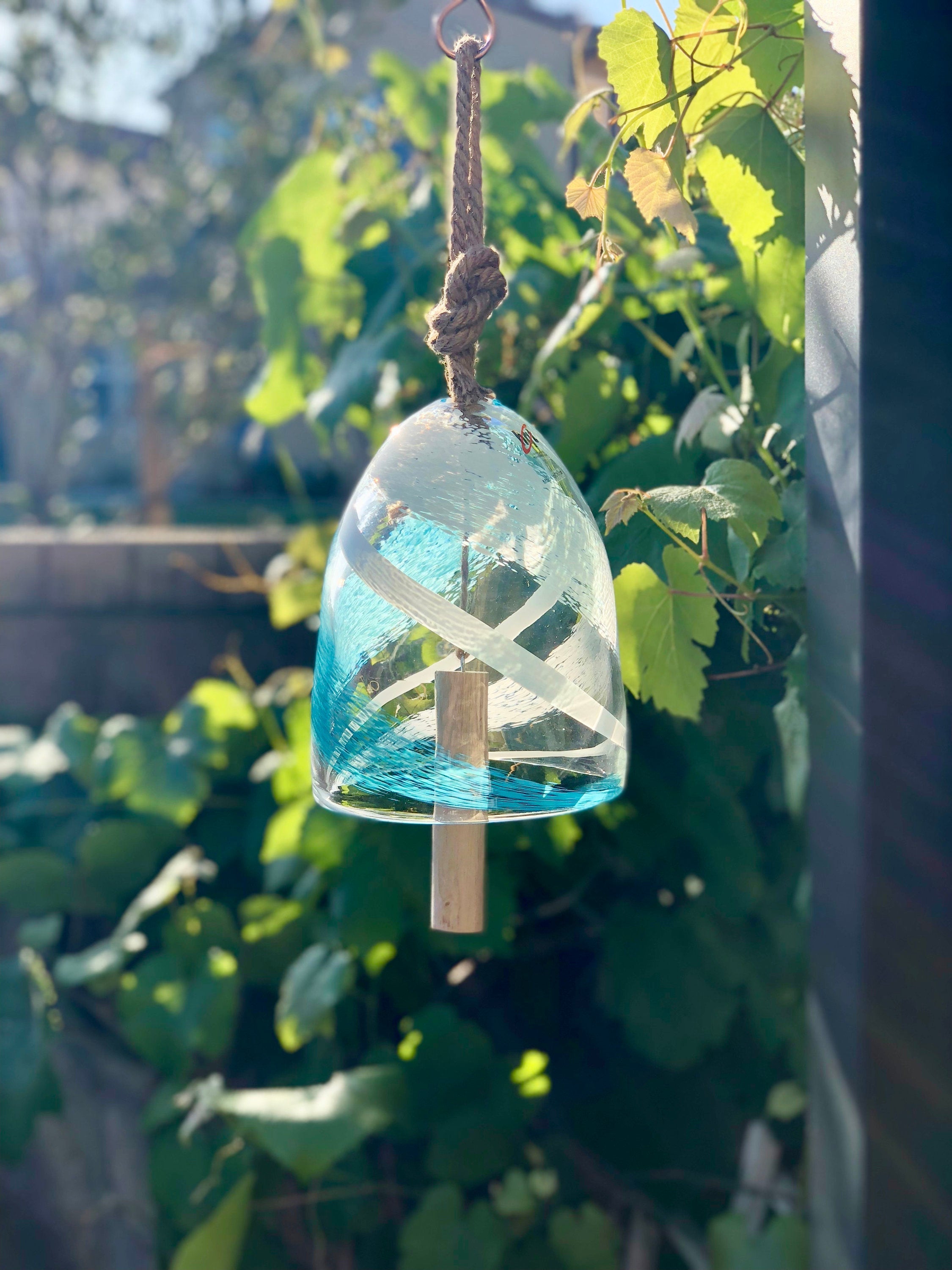 Handmade Art Glass Bell/Buoy Chimes / Hanging Decor Sun Catcher