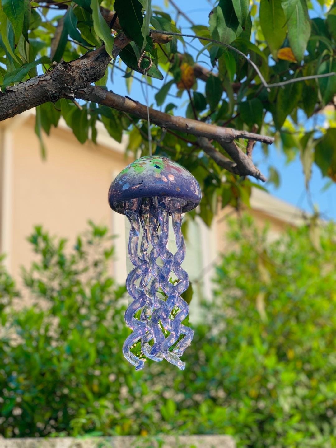 Purple Jellyfish wind chime & sun catcher