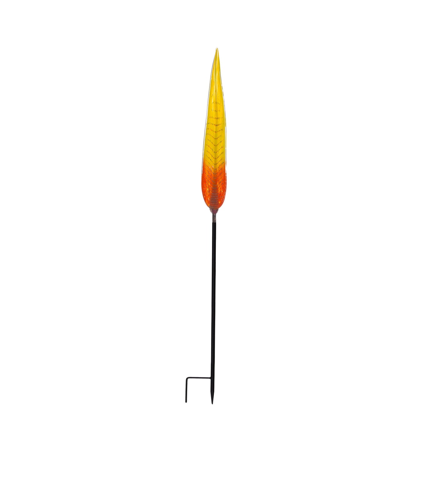 Chihuly Inspired Handcrafted Art Glass Leaf Indoor/Outdoor Art Stake